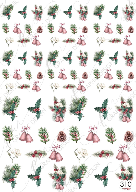 Christmas Nail decal PM310