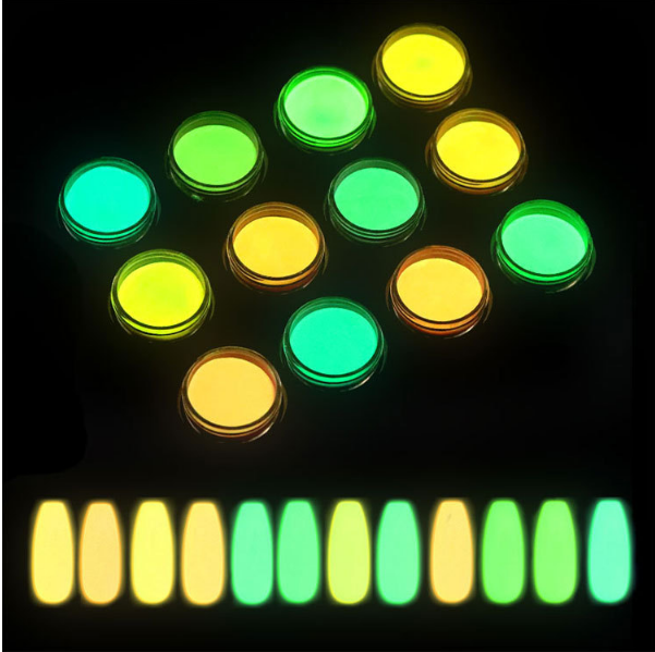 Glow In the dark powder 12pcs