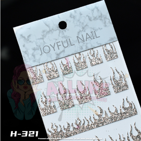 Glitter Reflective Nail Art Sticker