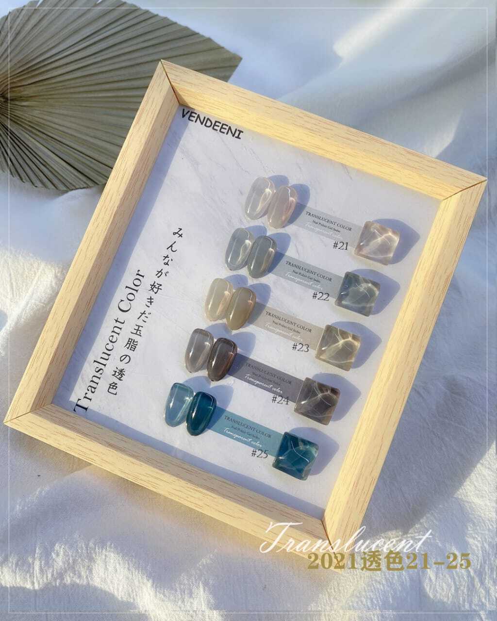 Vendeeni Translucent Gel Polish 15ml 6 Bottles