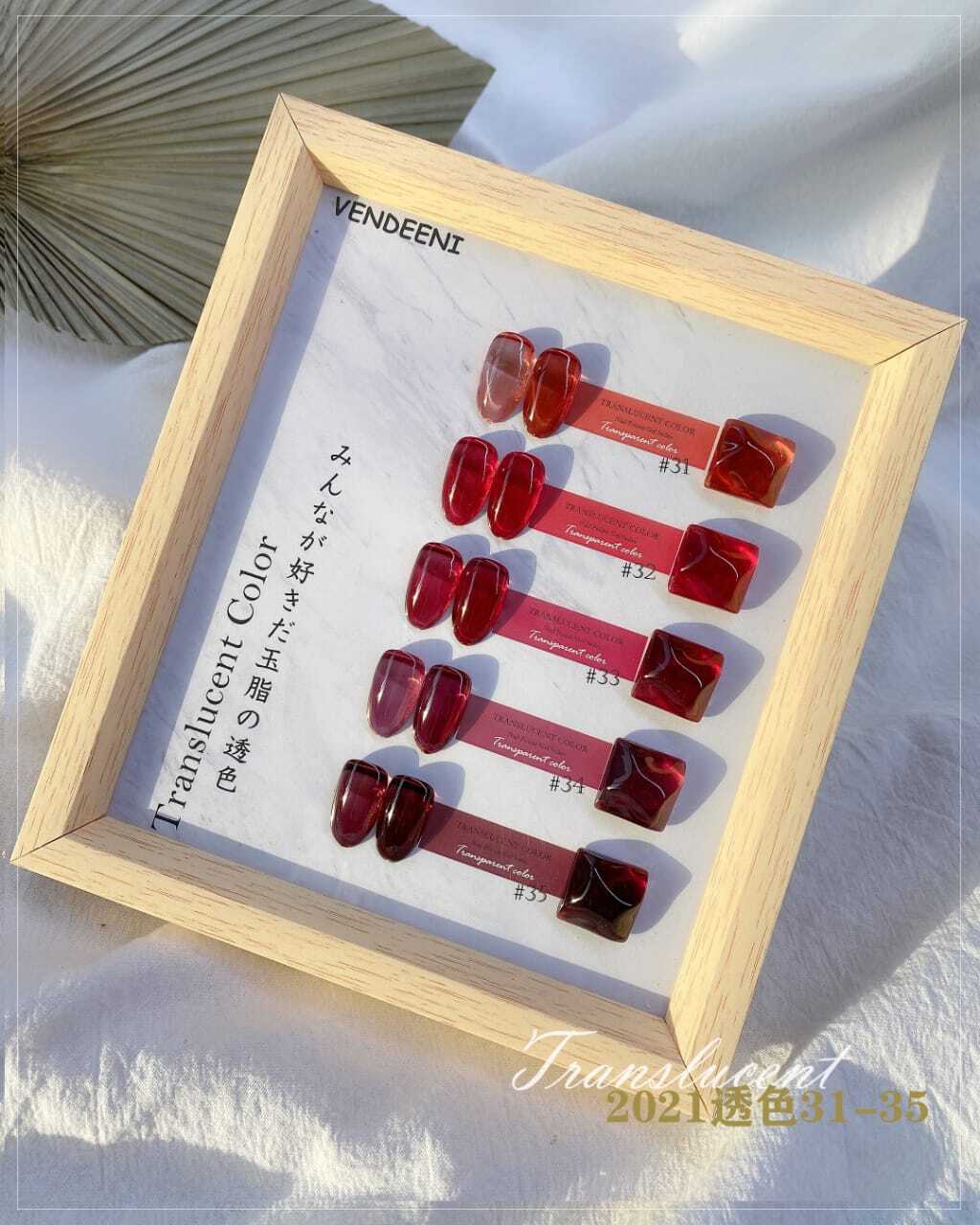 Vendeeni Translucent Gel Polish 15ml 6 Bottles