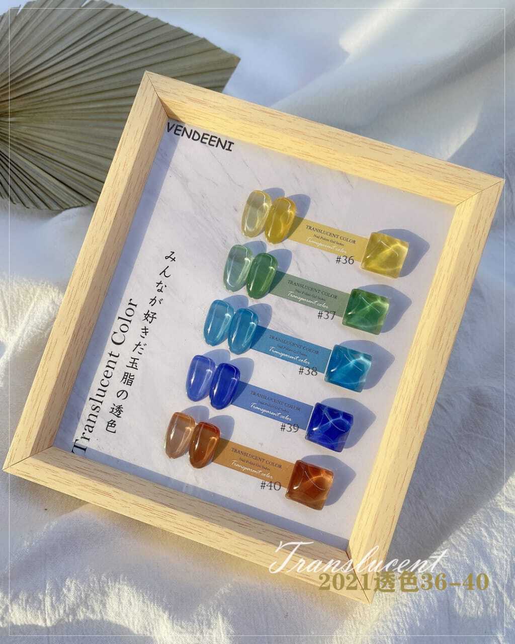 Vendeeni Translucent Gel Polish 15ml 6 Bottles