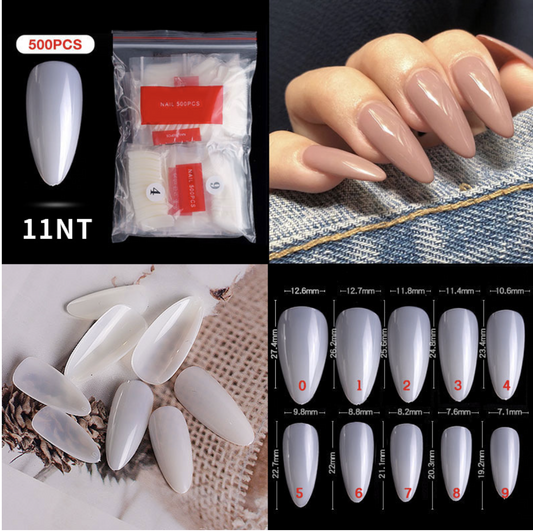 Almond Nail Tips (500pcs Packet )
