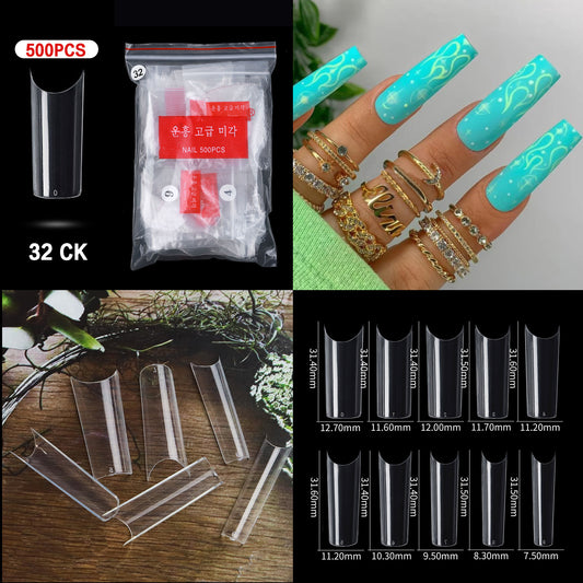 Nail Tips ( 500pcs/Packet ) clear