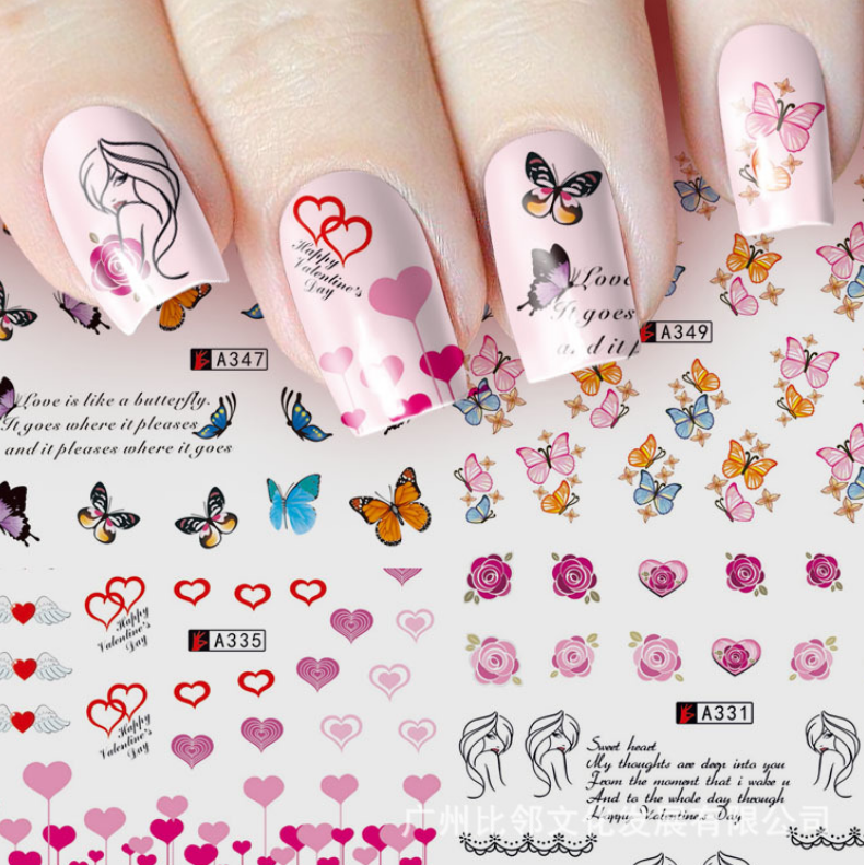 Flower Nail Decal A261-334 Range