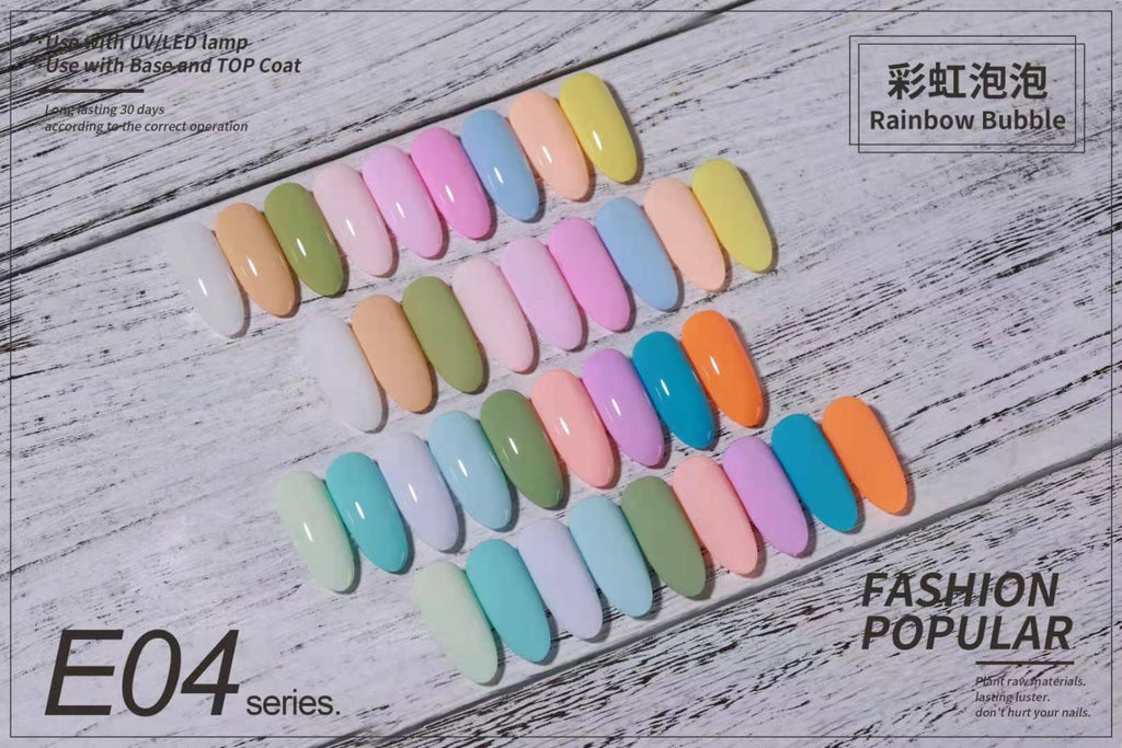 AS UV/LED Gel Polish 15ml - Rainbow Bubbles 6pcs set