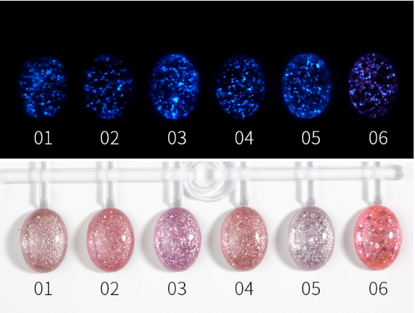 AS Glow in dark Glitter Gel Polish