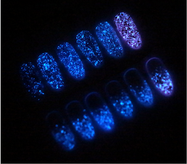 AS Glow in dark Glitter Gel Polish