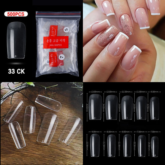 Nail Tips ( 500pcs/Packet ) clear