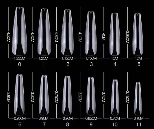 2XL Long Coffin Tips 120pcs
