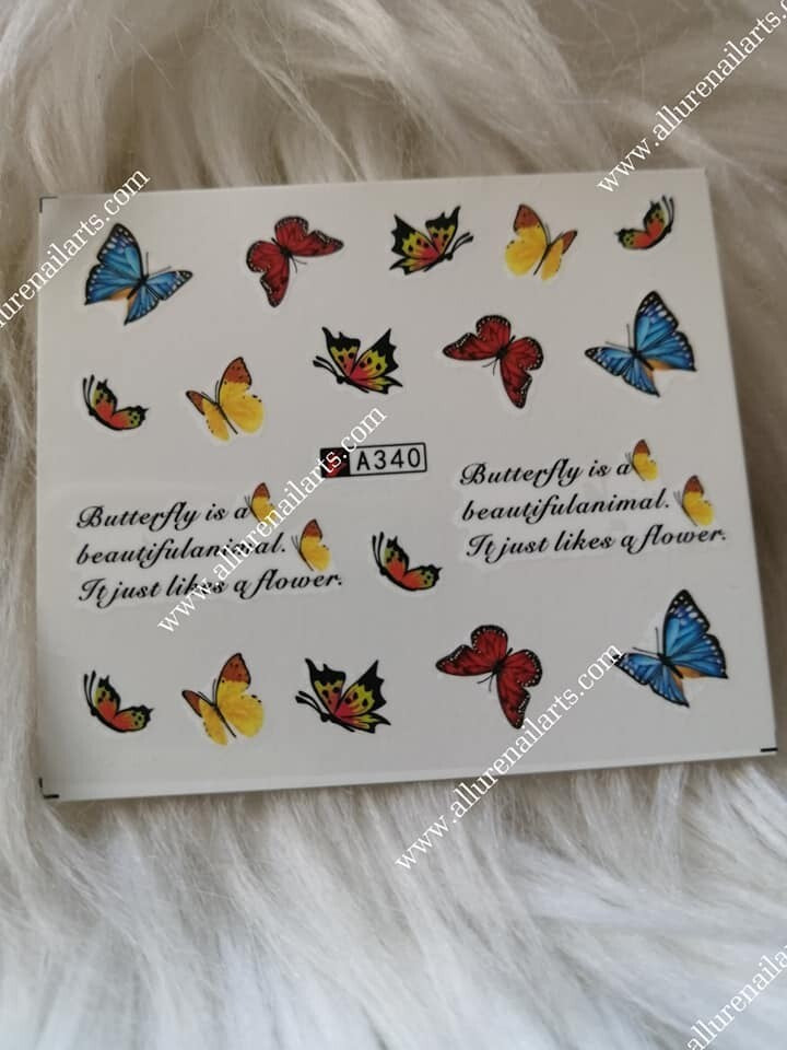 Butterfly Nail Decal Range 337-360