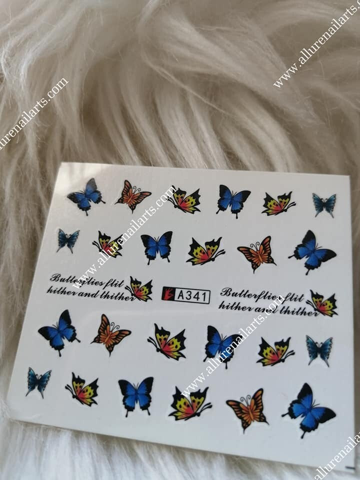 Butterfly Nail Decal Range 337-360