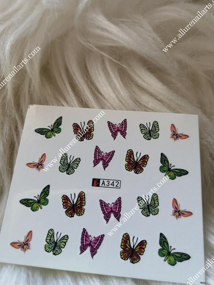 Butterfly Nail Decal Range 337-360