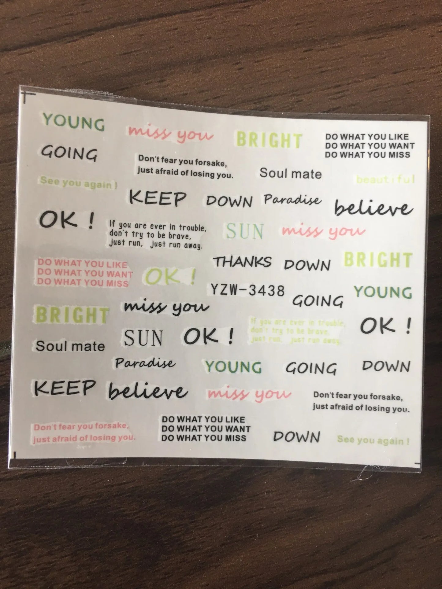 Decal YZW3438