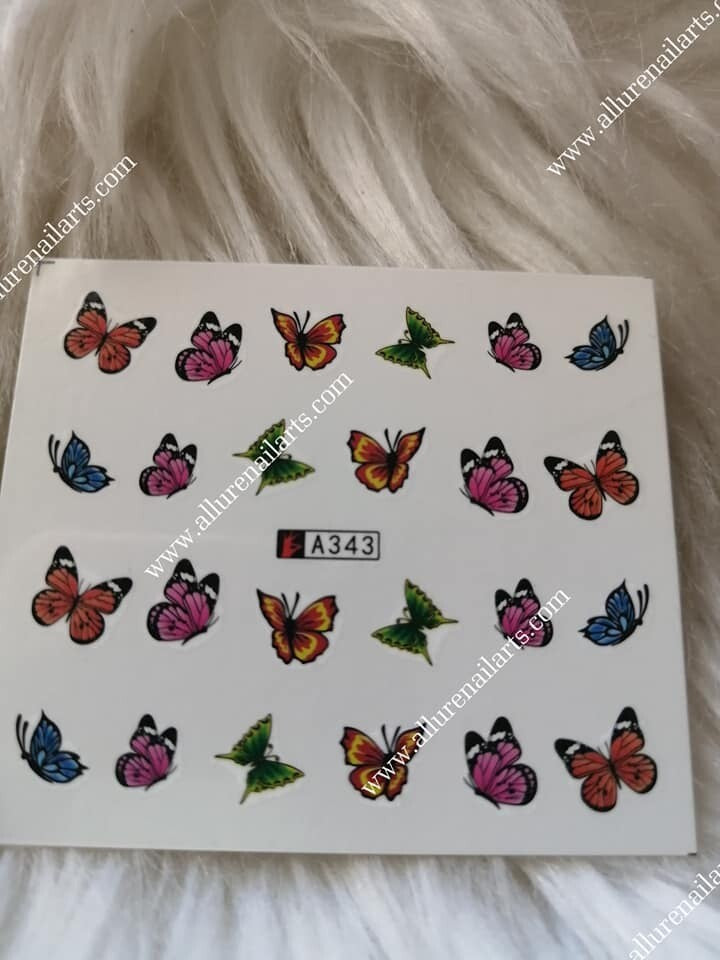Butterfly Nail Decal Range 337-360