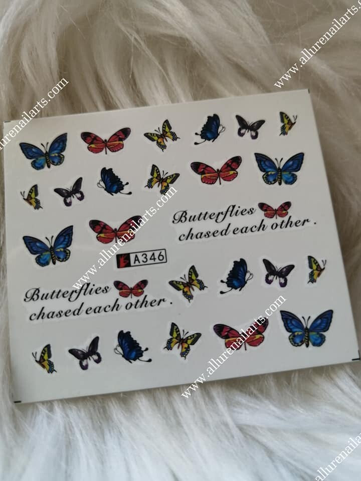 Butterfly Nail Decal Range 337-360