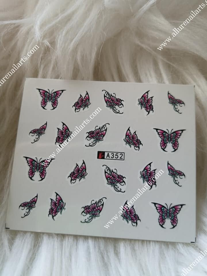 Butterfly Nail Decal Range 337-360