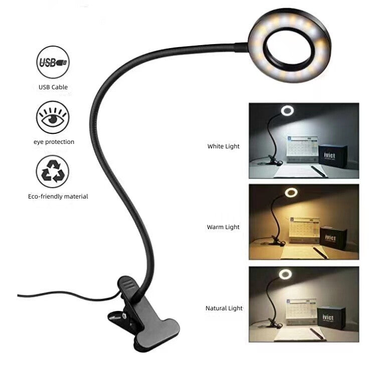 LED Desk Table Clip Lamp 7W USB