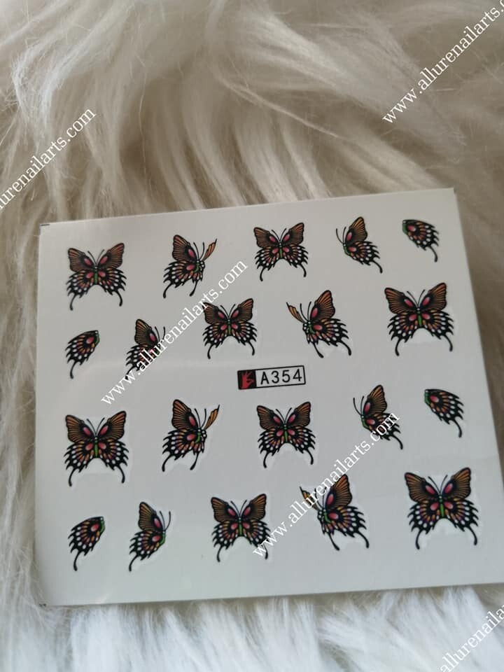 Butterfly Nail Decal Range 337-360