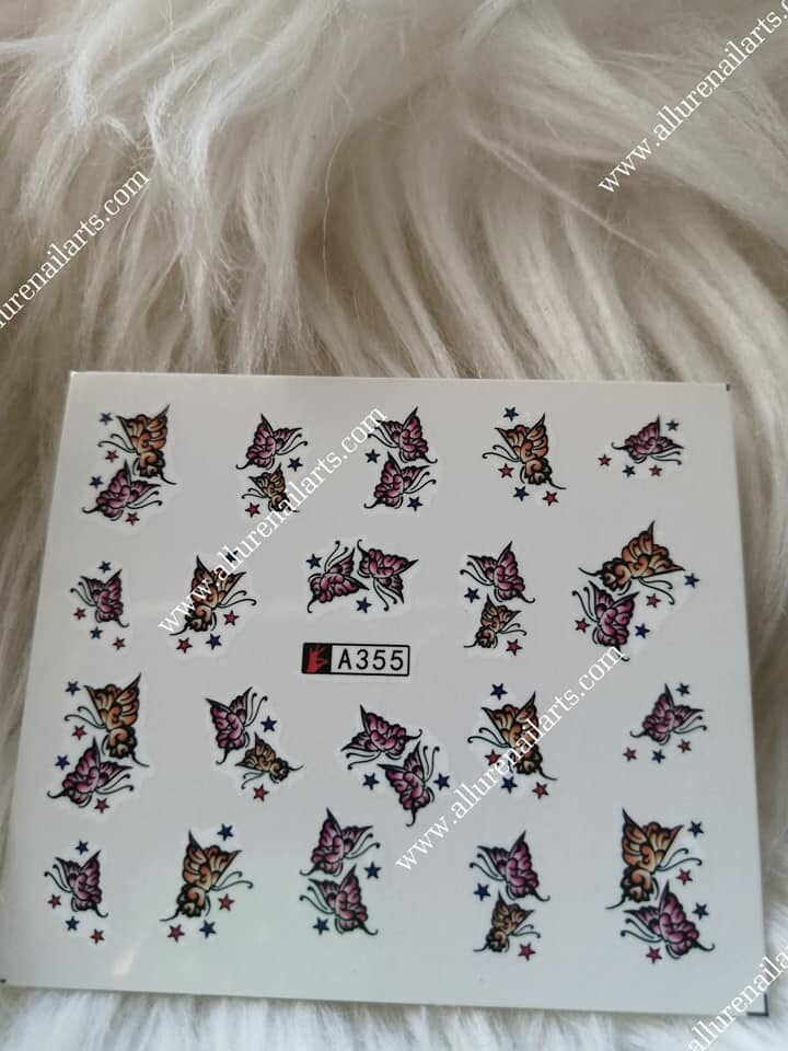 Butterfly Nail Decal Range 337-360