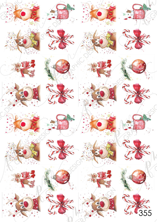 Christmas Nail Art Decal PM355