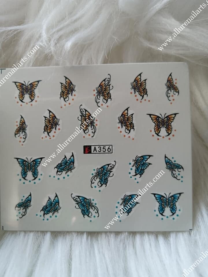 Butterfly Nail Decal Range 337-360