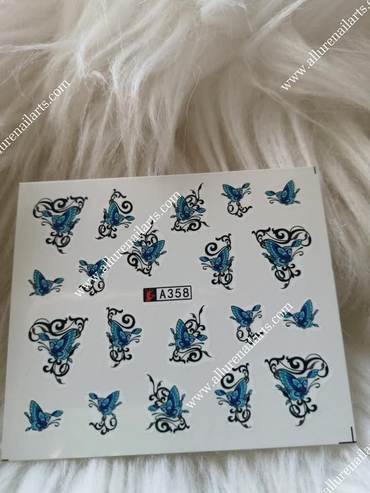 Butterfly Nail Decal Range 337-360