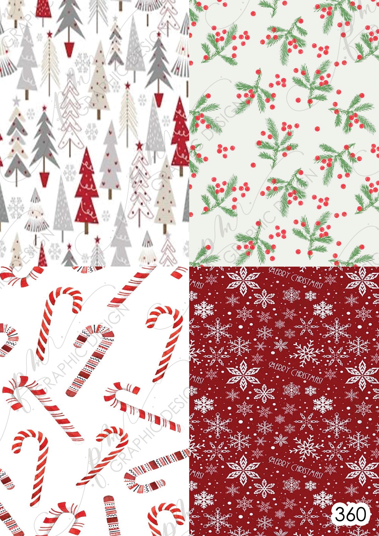 Christmas Nail Art Decal PM360