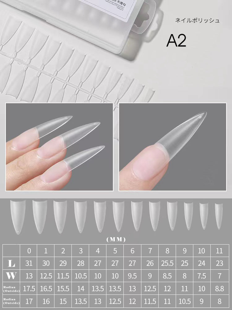 A2 Long Waterdrop Shape Half Soft Tips 240pcs