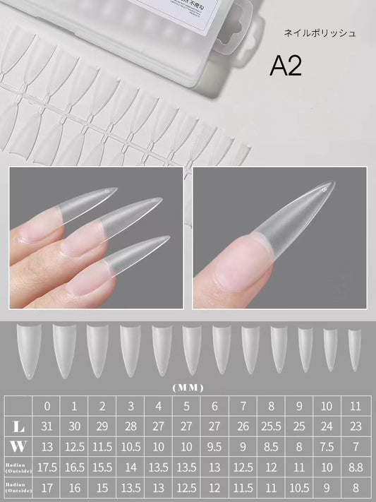 A2 Long Waterdrop Shape Half Soft Tips 240pcs