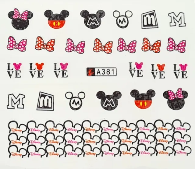Nail Decal cartoon mouse A381