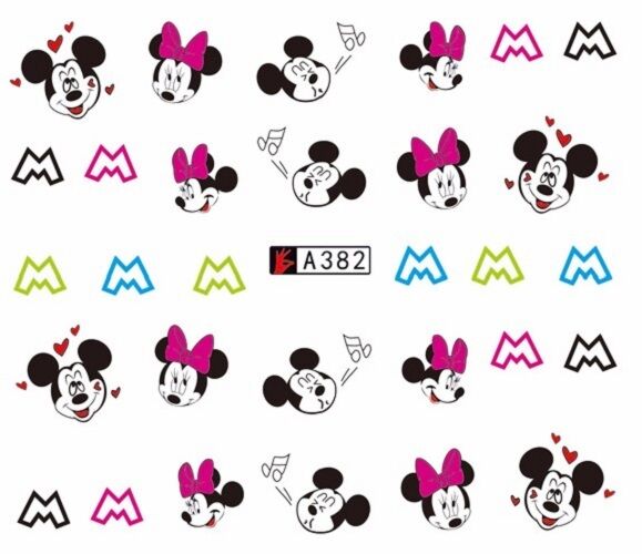 Nail Decal cartoon mouse A382