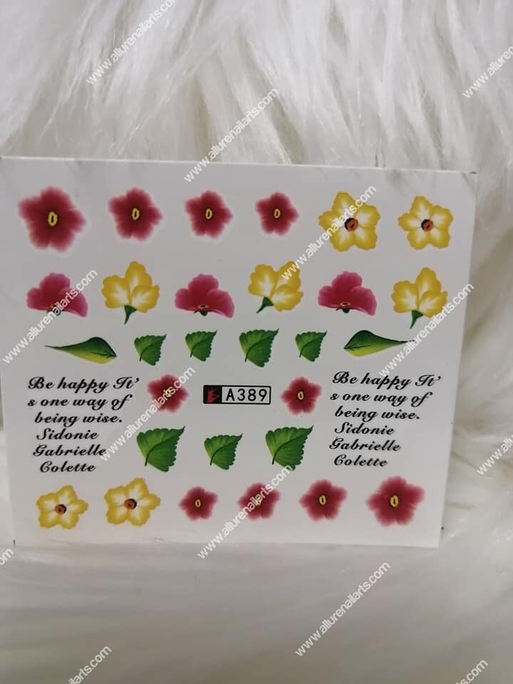 Flower Nail Decal A389