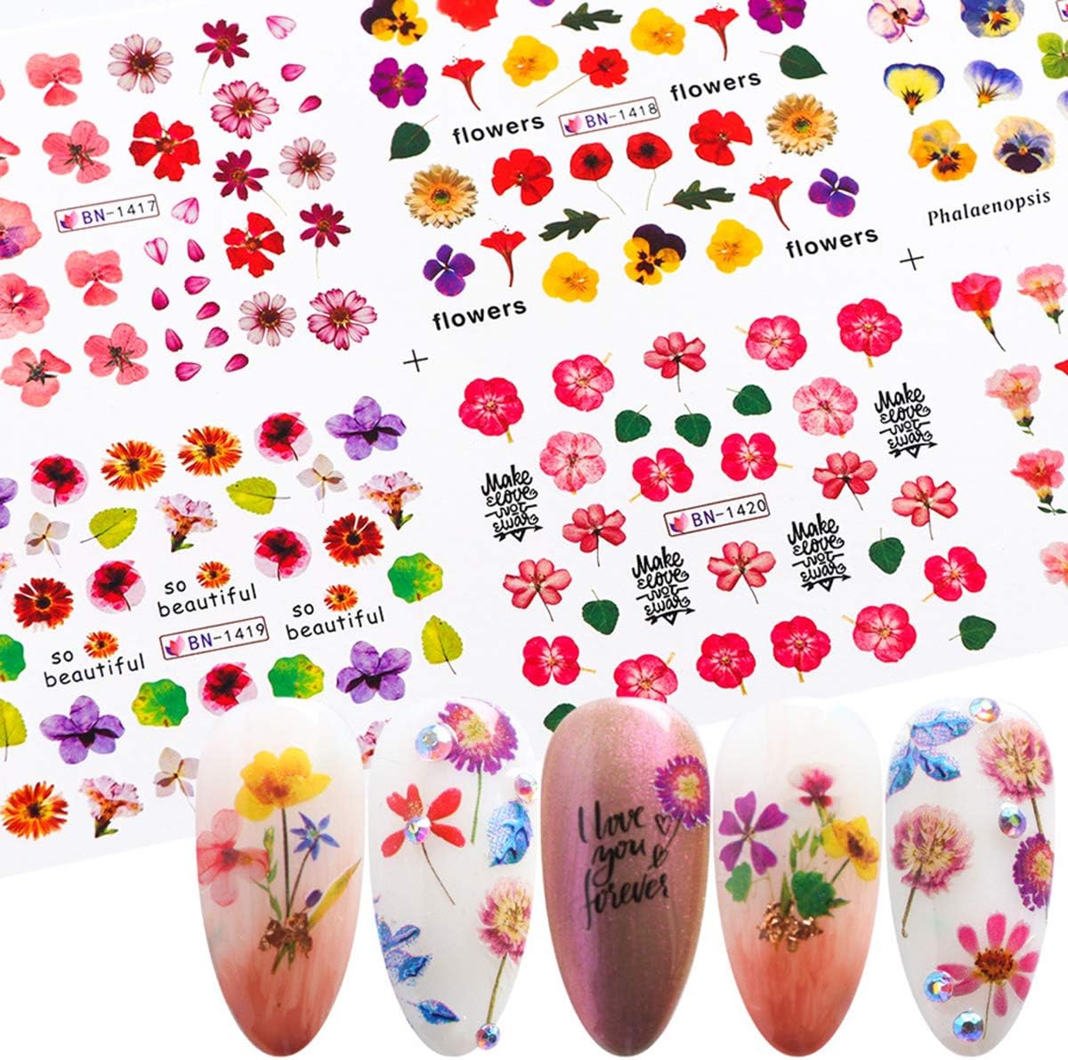 Floral Nail art decal