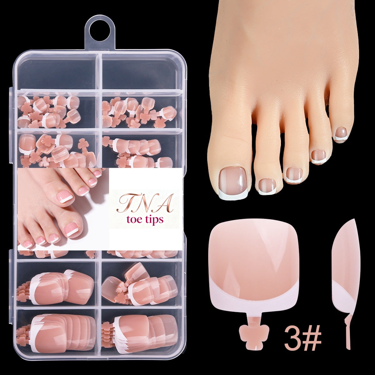 Press On French Toe Tips 120pcs