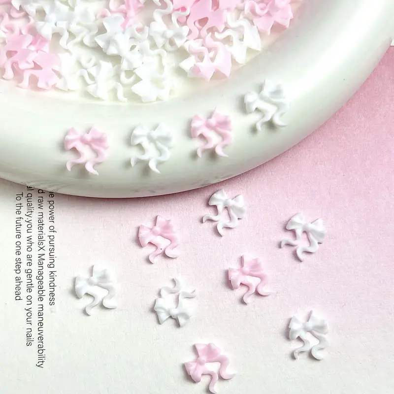 Bow Resin Nail Art Decoration 10 pcs