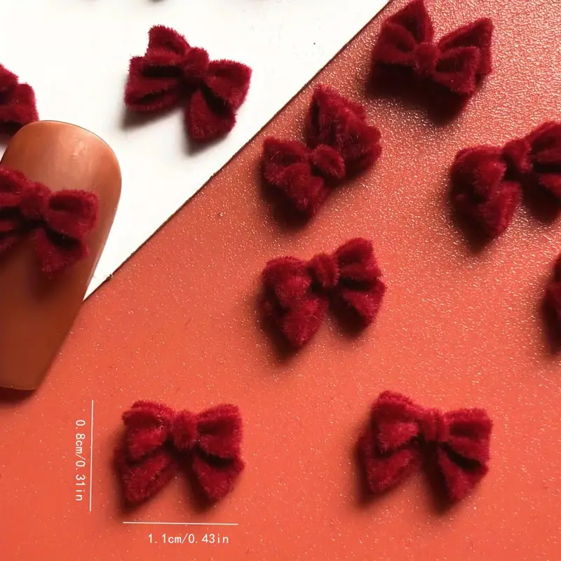 Bow Resin Nail Art Decoration 2pcs