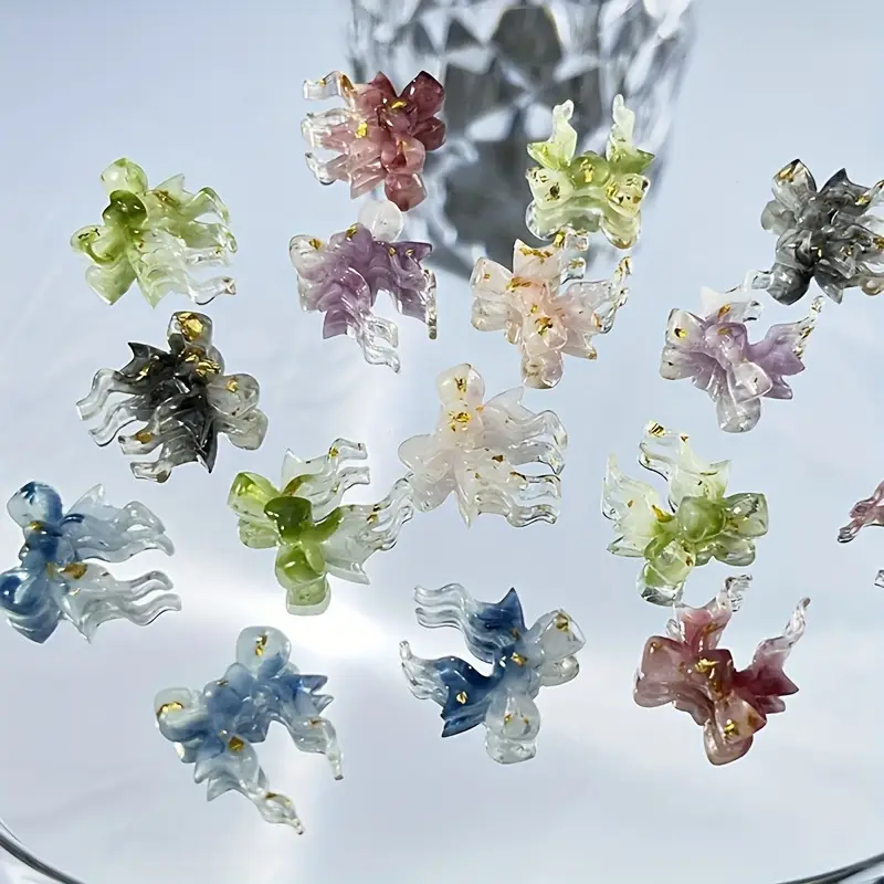 Bow Resin Nail Art Decoration 10 pcs