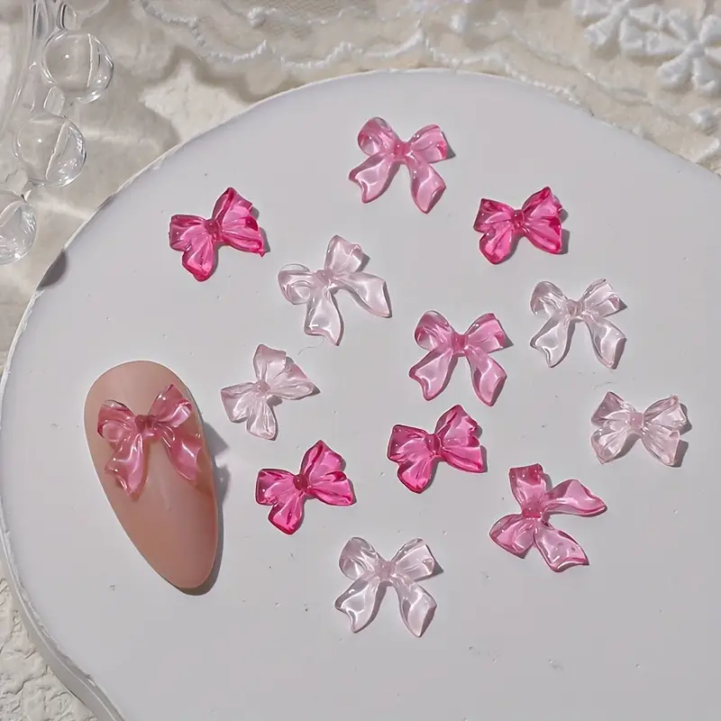 Bow Resin Nail Art Decoration 10 pcs