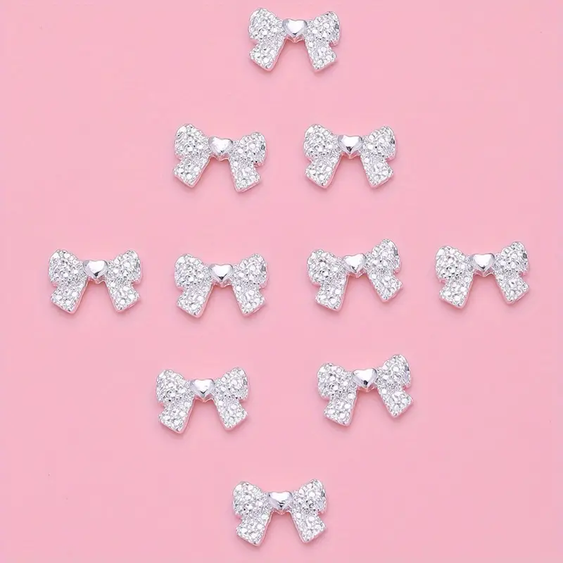 Bow Resin Alloy Nail Art Decoration 5 pcs