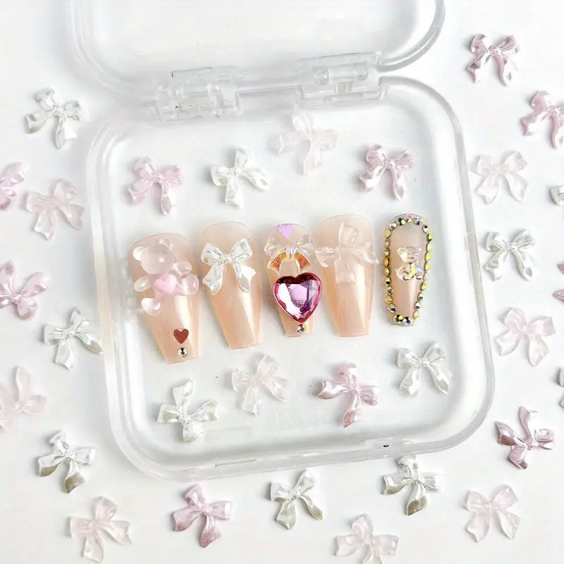 Bow Resin Nail Art Decoration 10 pcs