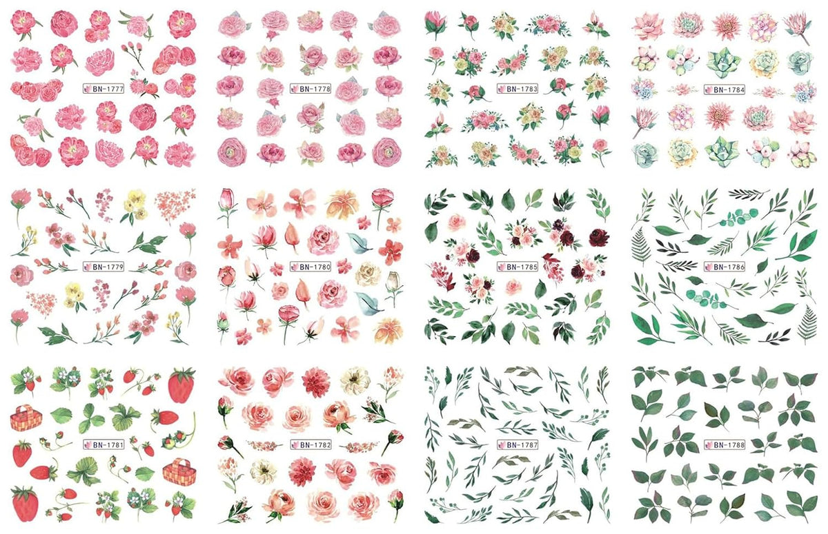 Floral Nail art decal