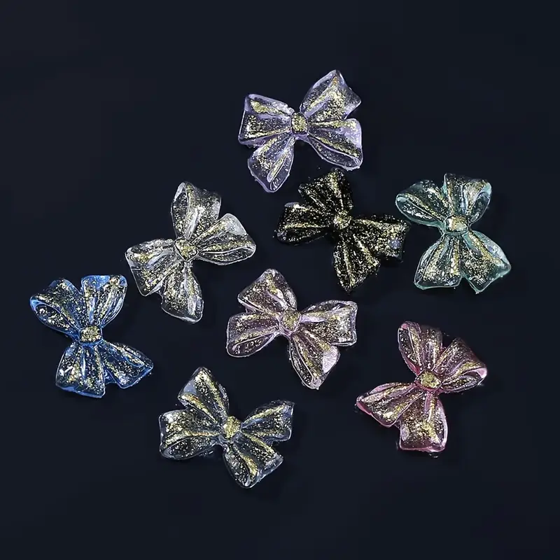 Bow Resin Nail Art Decoration 10 pcs