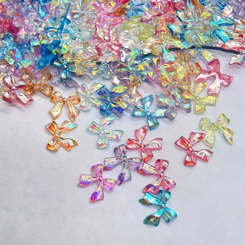 Bow Resin Nail Art Decoration 10 pcs