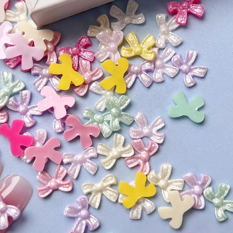 Bow Resin Nail Art Decoration 10 pcs
