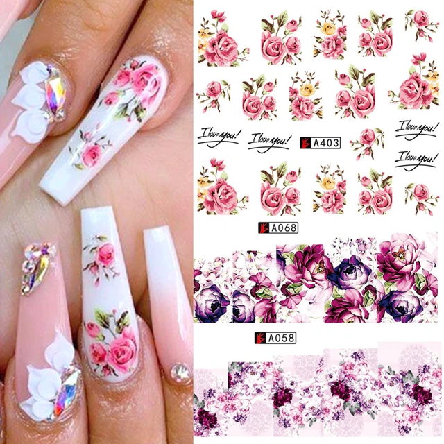 Flower Nail Decal A403