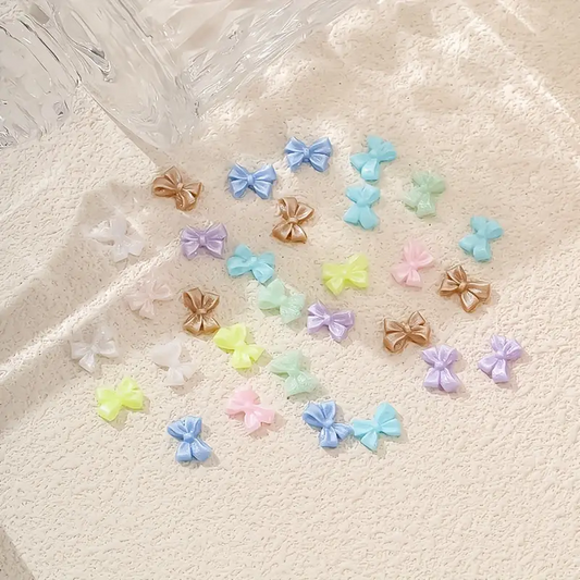 Bow Resin Nail Art Decoration 10 pcs