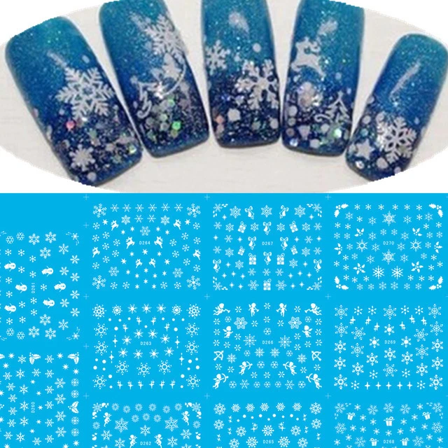 Nail Art Snowflakes Water Decal Range D260-270