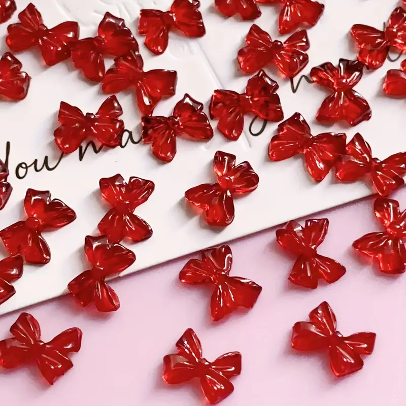 Bow Resin Nail Art Decoration 10 pcs