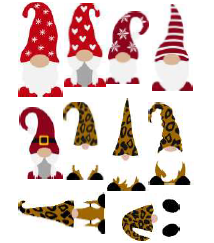 Gnome Christmas Nail Art Decal